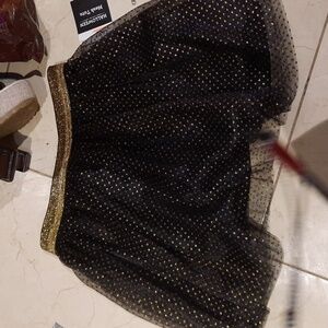 Kids NWT GOLD BLACK MESH TUTU SKIRT SIZE 5T